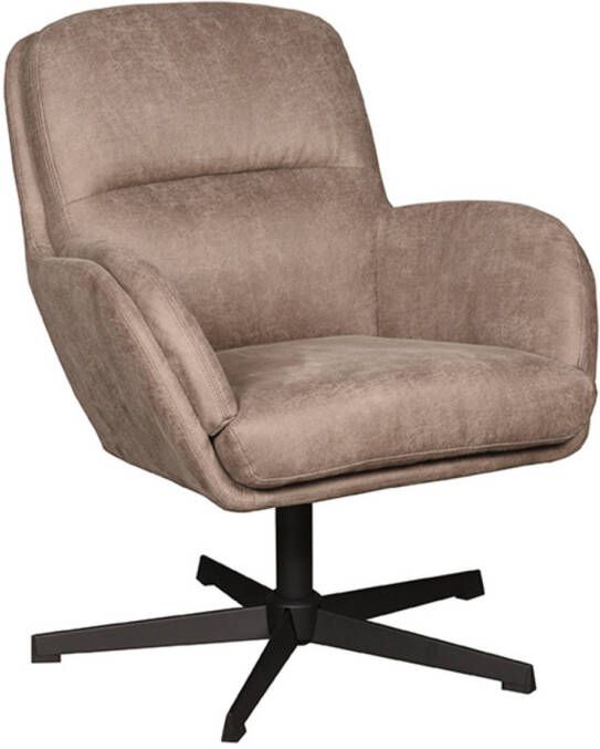 LABEL51 Fauteuil Moss Taupe Micro Suede 77x70x90 Cm