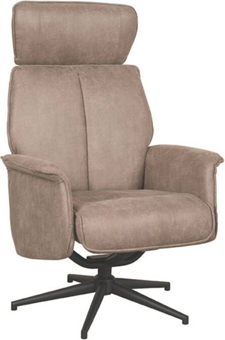 LABEL51 Fauteuil Verdal Taupe Micro Suede 79x77x109 Cm