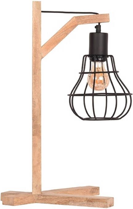 Label51 Tafellamp Drop Zwart Mangohout