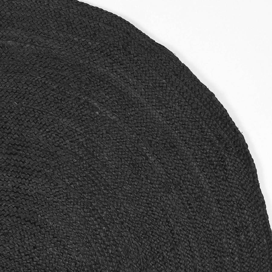 LABEL51 Vloerkleed 'Jute' 180cm kleur Zwart