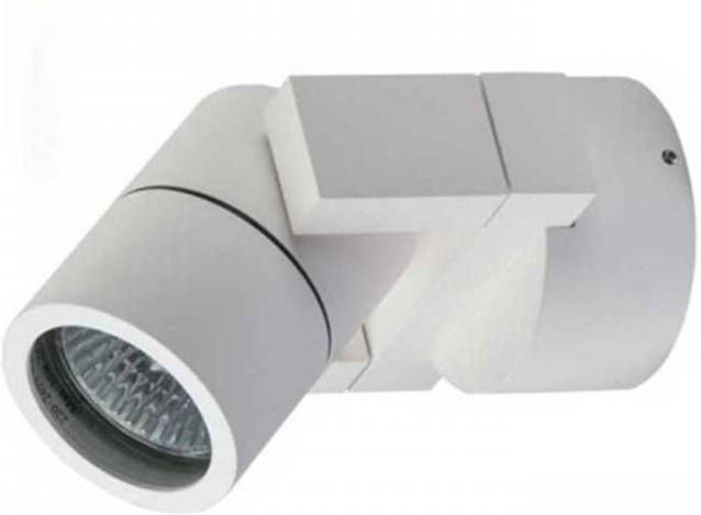 Artdelight Opbouwspot Single Wit GU10 IP54 Dimbaar > spots | spotjes | spotjes plafondlamp | spots verlichting | opbouwspot wit | wandlamp wit | plafondlamp wit