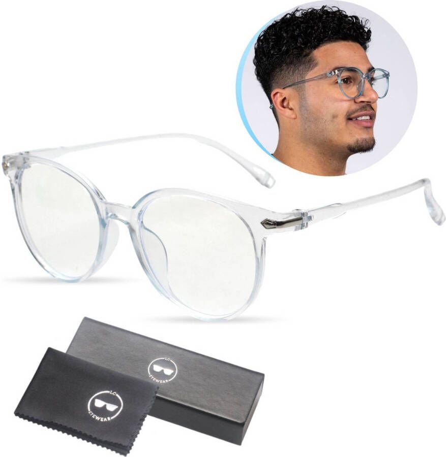 LC Eyewear Computerbril Blauw Licht Bril Blue Light Glasses Beeldschermbril Unisex Transparant Blauw