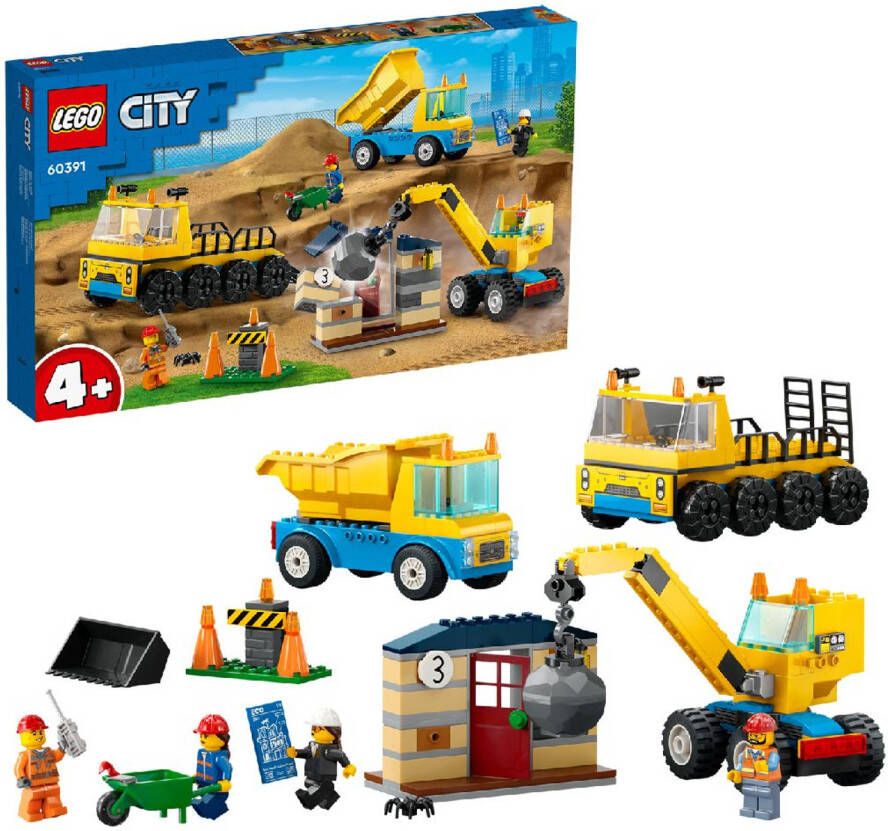LEGO 60391 City Kiepwagen bouwtruck en sloopkraan (4116039)