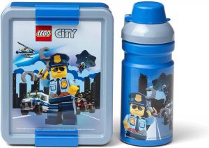 LEGO City Lunchset Drinkbeker en Broodtrommel Blauw Grijs
