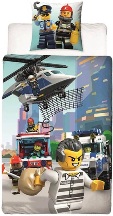 LEGO Dekbedovertrek Duo 140x200 100% Katoen Multicolor Dekbedovertrek kinderen Kerst cadeau
