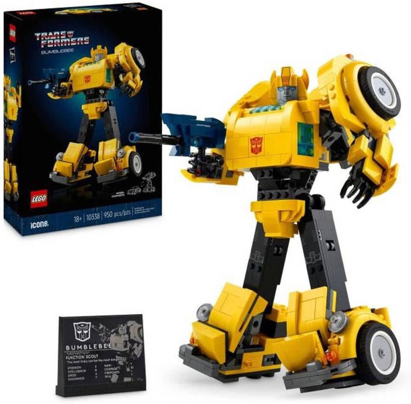 LEGO Icons 10338 Transformers Bumblebee Robotfiguur voor volwassenen Voertuig