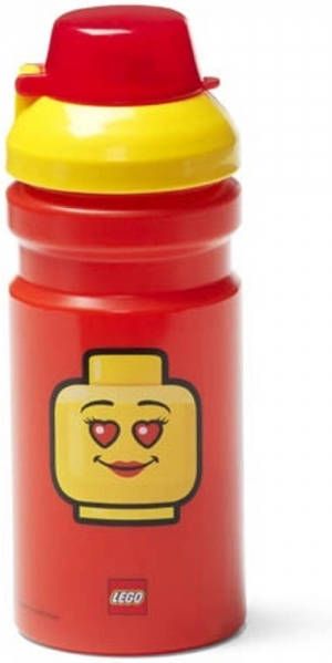 LEGO Set van 2 Drinkfles Iconic Girl 0.39 L Rood