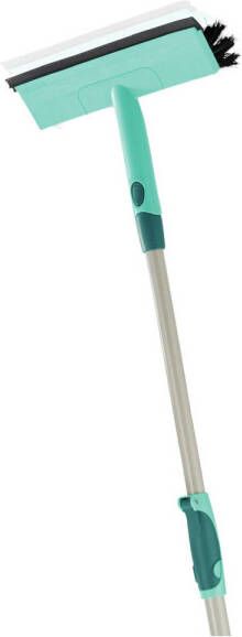 Leifheit raamwisser met borstel met telescoopsteel 28 cm wisbreedte 110-190 cm Click System turquoise grijs - Foto 3