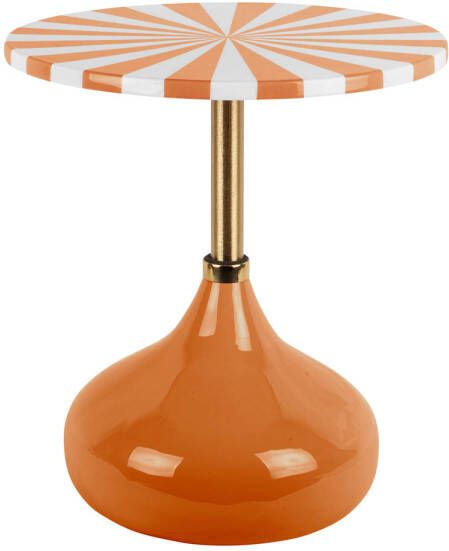 Leitmotiv Bijzettafel Candy Swirl Bright orange & white