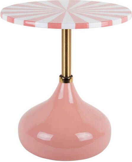 Leitmotiv Bijzettafel Candy Swirl Flamingo pink & white