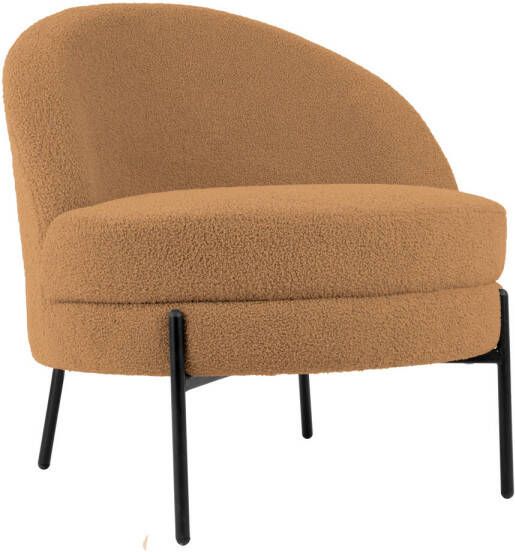 Leitmotiv Fauteuil Noble Teddy Curl Zandbruin