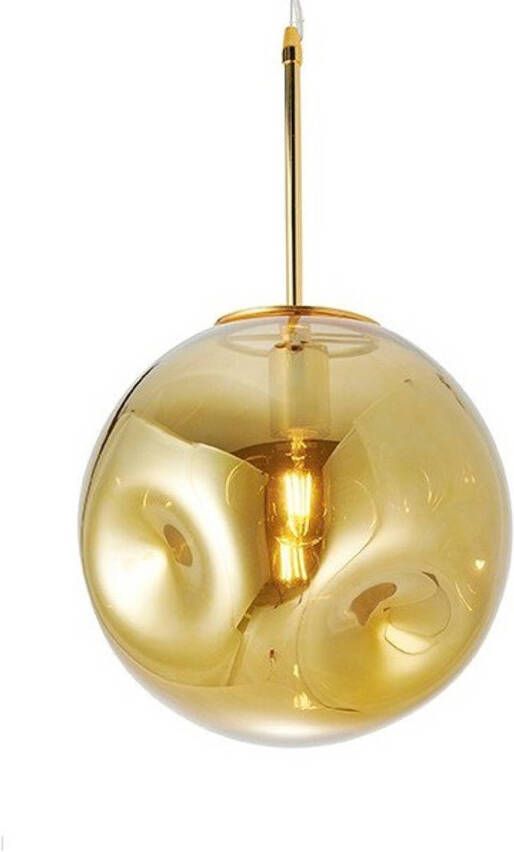 Leitmotiv hanglamp Blown 30 cm glas brass