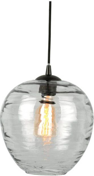 Leitmotiv Pendant lamp Glamour Globe glass grey