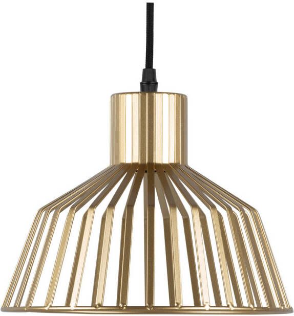 Leitmotiv Pendant lamp Lignes Wide gold painted