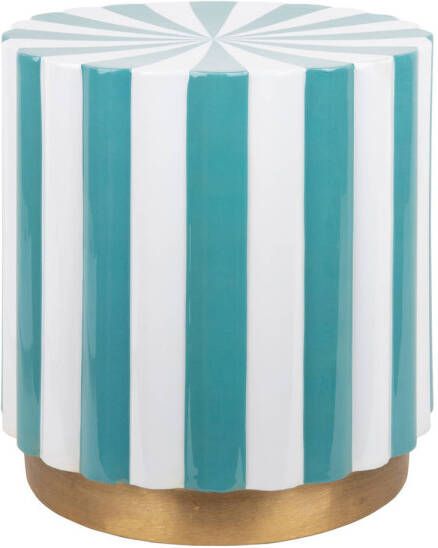 Leitmotiv Kruk Candy Swirl Turquoise Blue & White