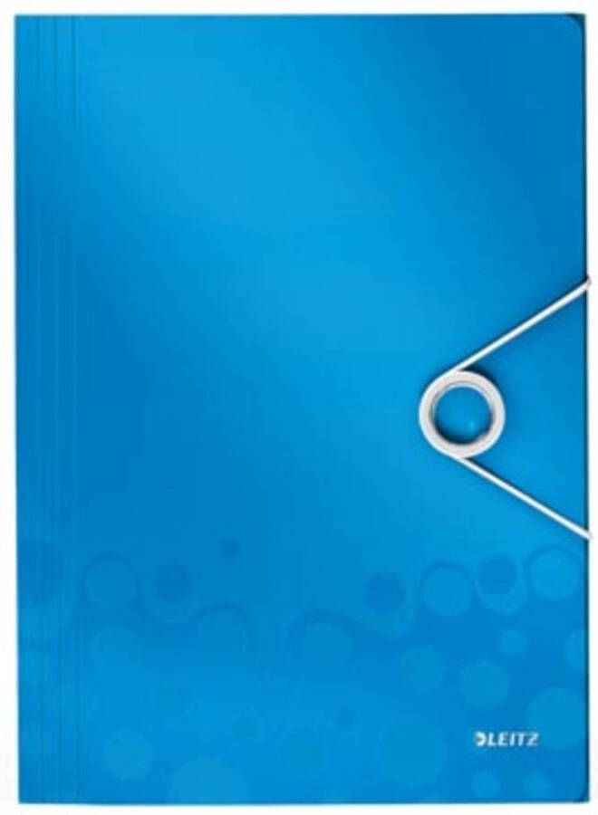 Leitz WOW elastomap uit PP ft A4 blauw