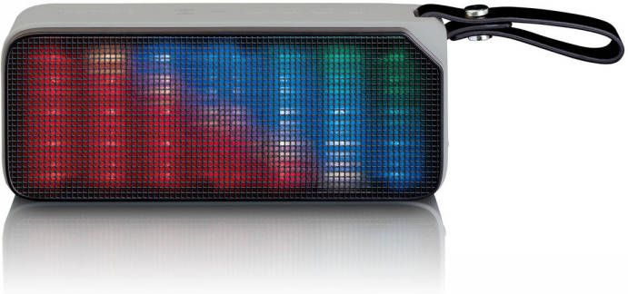 Lenco Bluetooth speaker spatwaterdicht met party lights Grijs-Zwart