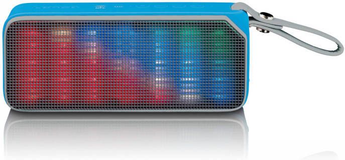 Lenco Bluetooth speaker spatwaterdicht met party lights Blauw