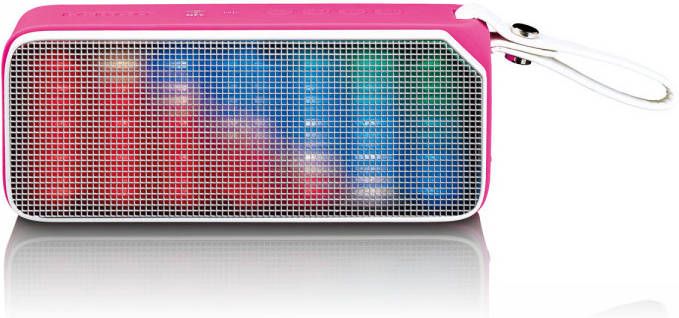 Lenco Bluetooth speaker spatwaterdicht met party lights Roze