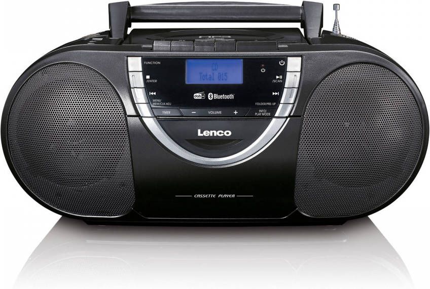 Lenco Draagbare radio CD-speler met DAB+ en Bluetooth Zwart-Zilver