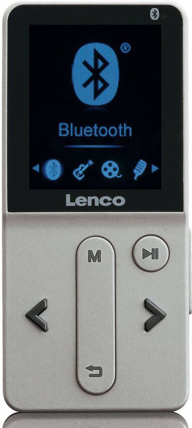 Lenco MP3 4-speler met Bluetooth en 8 GB Zilver