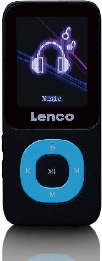 Lenco MP3 MP4-speler met 4GB micro SD kaart Zwart-Blauw