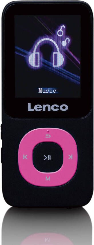Lenco MP3 MP4-speler met 4GB micro SD kaart Zwart-Roze