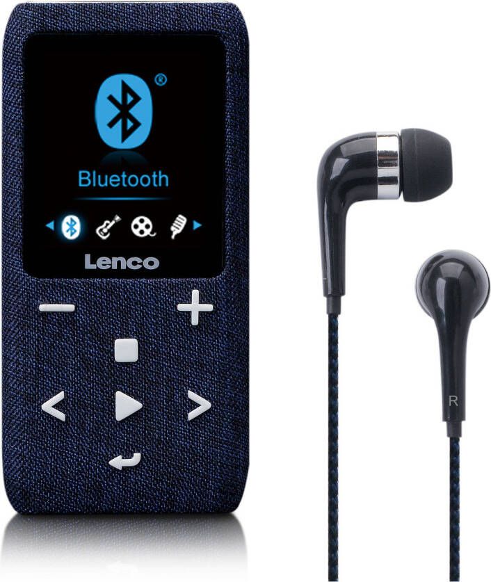 Lenco MP3 MP4 speler met Bluetooth en 8 GB micro SD kaart Blauw