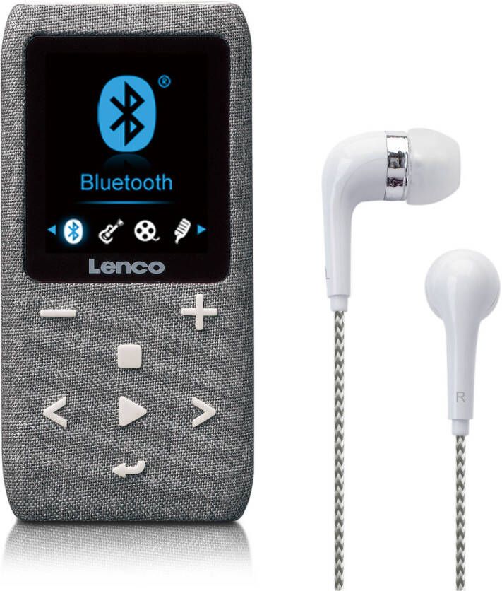 Lenco MP3 MP4 speler met Bluetooth en 8 GB micro SD kaart Antraciet