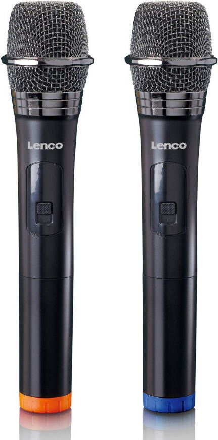 Lenco Set van 2 draadloze microfoons Zwart