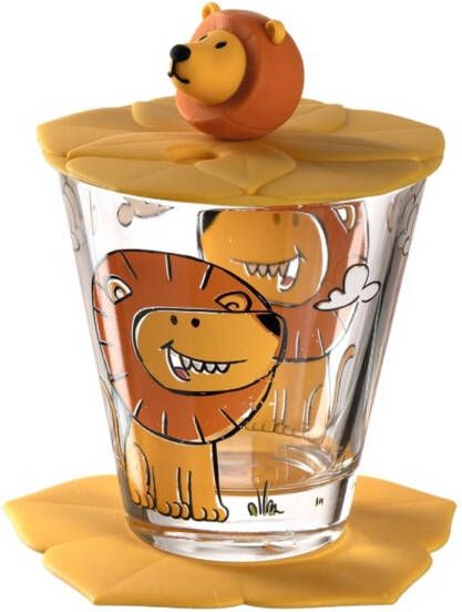 Leonardo Kinderglas Set Bambini Leeuw 215 ml 3-Delig