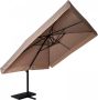 Lesliliving Zweefparasol Virgo Ecru 300 x 300 cm inclusief kruisvoet - Thumbnail 2