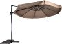 Lesliliving Zweefparasol Virgo Taupe Ø350 cm inclusief kruisvoet - Thumbnail 2