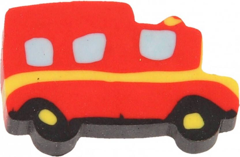 LG-Imports gum Brandweerwagen jongens 3 5 cm rubber rood