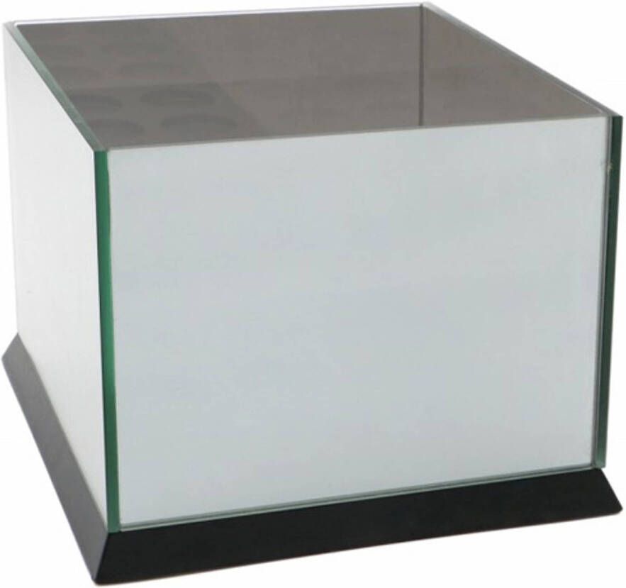 Lifa-Living Kaarsenhouder Waxinelichthouders Zwart Glas 9 Waxinelichtjes Minimalistisch Sfeervol 20 x 20 x 15 cm