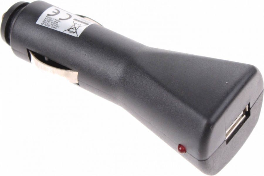 Lifetime Cars autolader USB 12 24 Volt 1 Ampère kunststof zwart