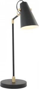 Light & Living Bureaulamp BORRE 76 5x18x89 5 cm zwart+mat goud glans wit
