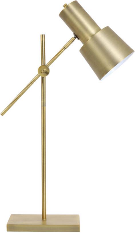Light & Living Preston 15x15x68-82 cm bureaulamp (Kleur: brons)