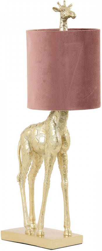 Light & Living Tafellamp Giraffe Goud Oud Roze 20 x 28 x 68 cm