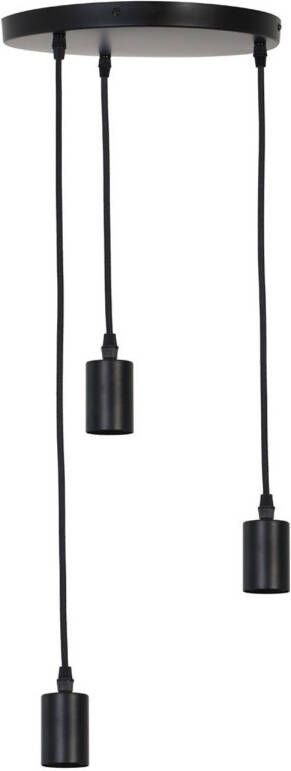 Light & Living Brandon Pendel Hanglamp Mat Zwart 3L