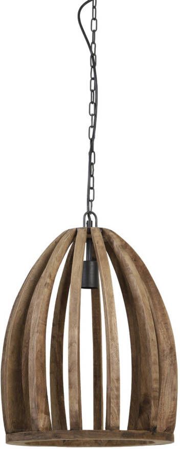 Light & Living Hanglamp Haranka 38cm Mangohout Chocoladebruin
