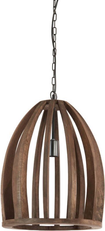 Light & Living Hanglamp Haranka Mangohout 38cm Donkerbruin