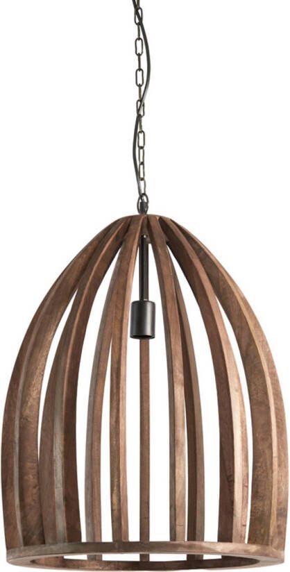 Light & Living Hanglamp Haranka Mangohout 47cm Chocoladebruin