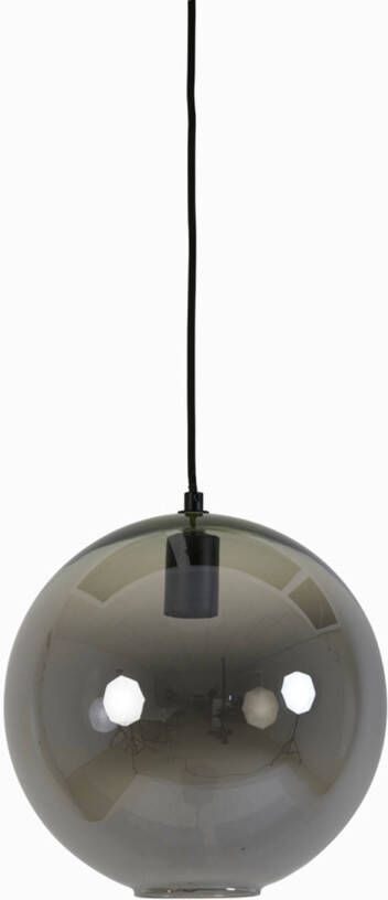 Light & Living Subar zwart rookglas hanglamp (Hoogte: 28 cm)