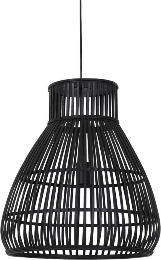 Light & Living Timaka Hanglamp 1 lichts 46x51 cm rotan zwart Landelijk - 2 jaar garantie