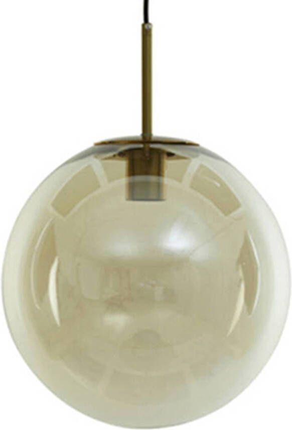 Light & Living Light&living Hanglamp Ø30 cm MEDINA antiek brons+glas amber