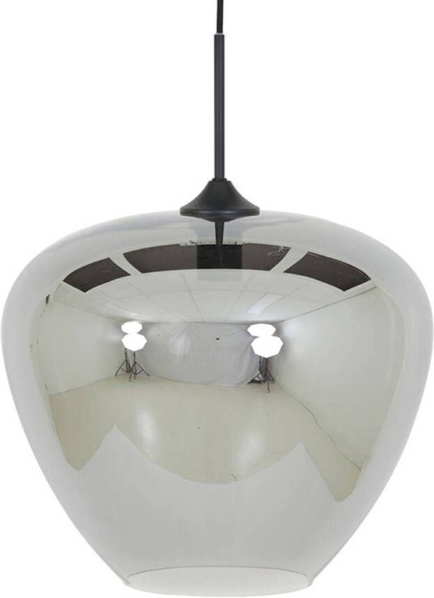 Light & Living Light and Living hanglamp zwart glas 2952412