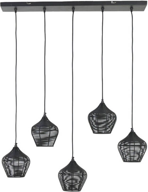 Light & Living Light and Living hanglamp zwart metaal 2956812