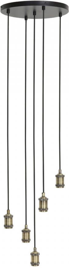 Light & Living Hanglamp MADELIN rond Antiek-brons 5-lichtpunten