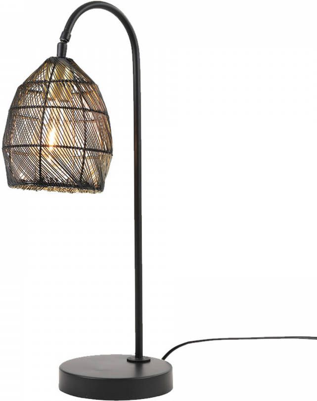 Light & Living Meya tafellamp draadlamp zwart